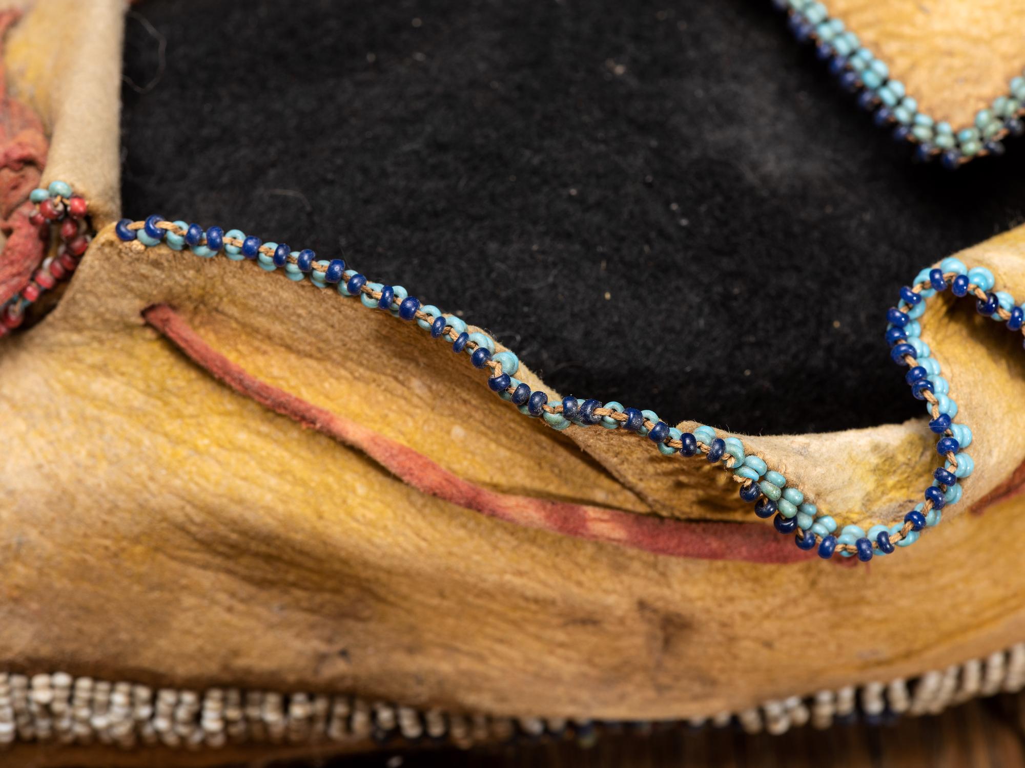 Kiowa Beaded Hide Moccasins