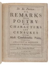 [ENGLISH LITERATURE & HISTORY]. A group of 6 works, comprising: