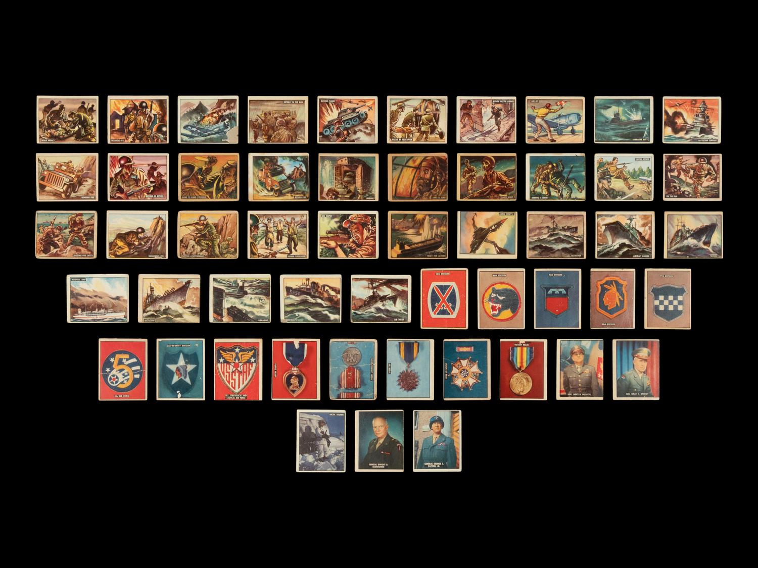 A Collection of Over 125 1950 Topps Freedom’s War Trading Cards