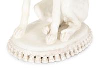 A Glazed Pottery Whippet Sculpture