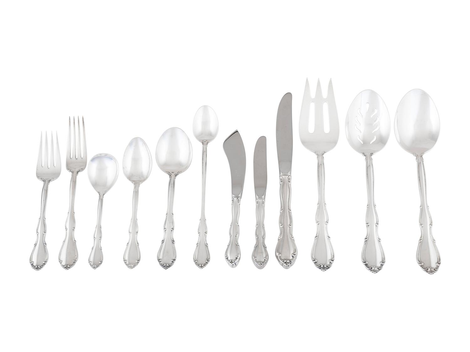 An American Silver Flatware Service