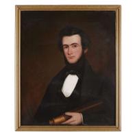 American School 19th century Portrait of a gentleman with telescope