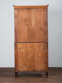 A Federal Figured Mahogany Secretary Bookcase
