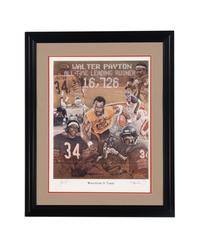A Walter Payton Signed Autograph “Whatever It Takes" Limited Edition Framed Lithograph