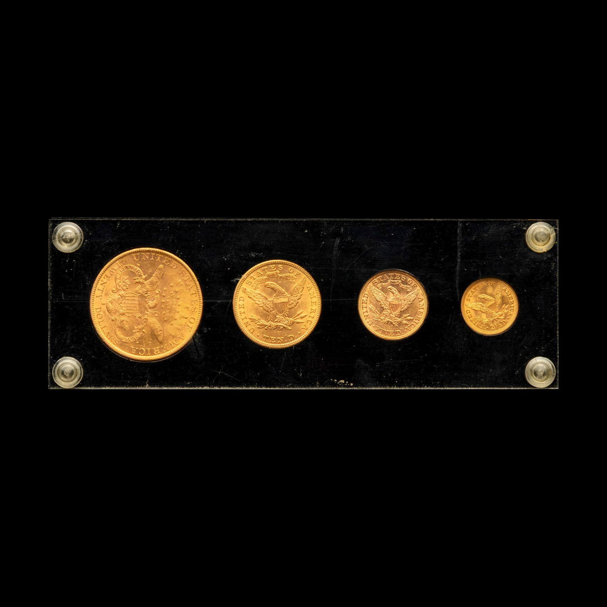 A Liberty Head Four-Coin Type Set