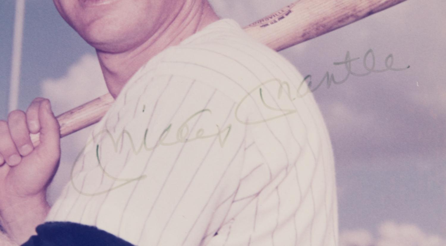 A Group of Mickey Mantle and Ted Williams Signed Autograph Photos (Beckett Authentication Services Letters)