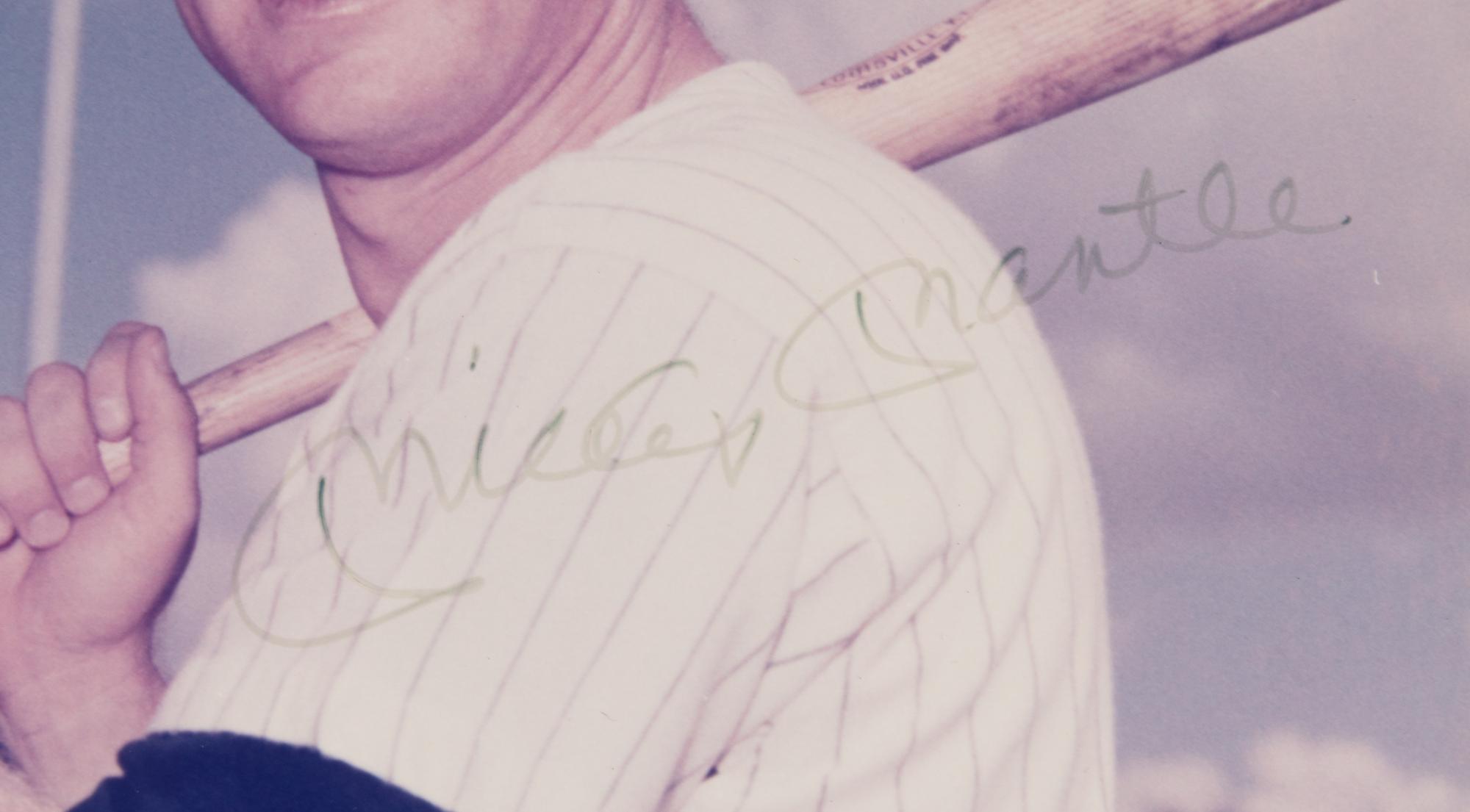 A Group of Mickey Mantle and Ted Williams Signed Autograph Photos (Beckett Authentication Services Letters)