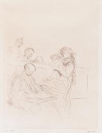 Jean-Louis Forain, (French, 1852-1931), Le Prevenu et l'enfant, c. 1900-2 (first state)