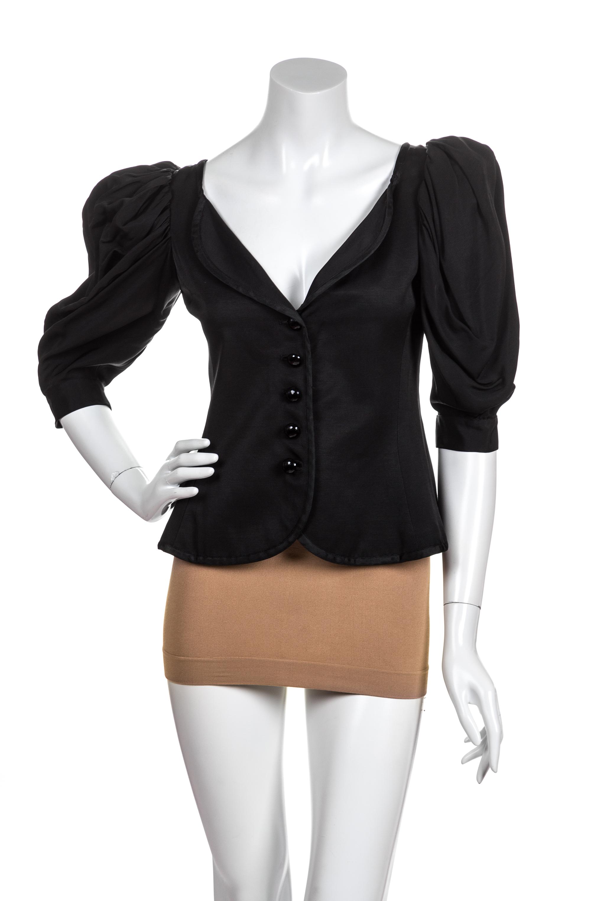 An Yves Saint Laurent Black Jacket, Size 34.