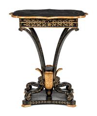 A North European Chinoiserie Decorated Work Table