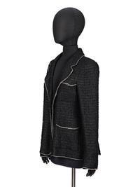 Chanel, Chain-Trimmed Tweed Blazer