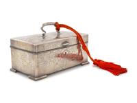 A Japanese Silver Jewelry Casket