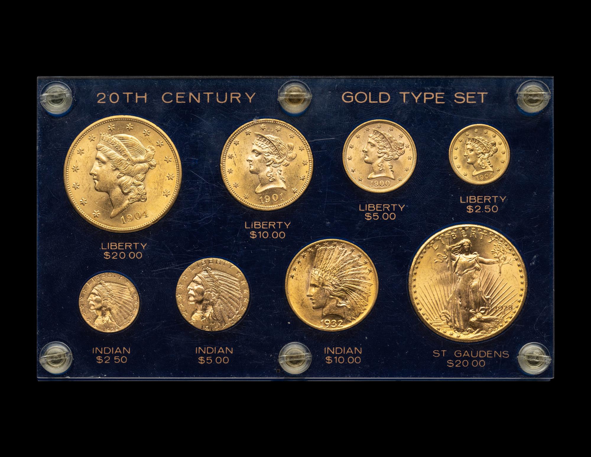 A United States Gold Coins of the 20th Century Eight-Coin Type Set