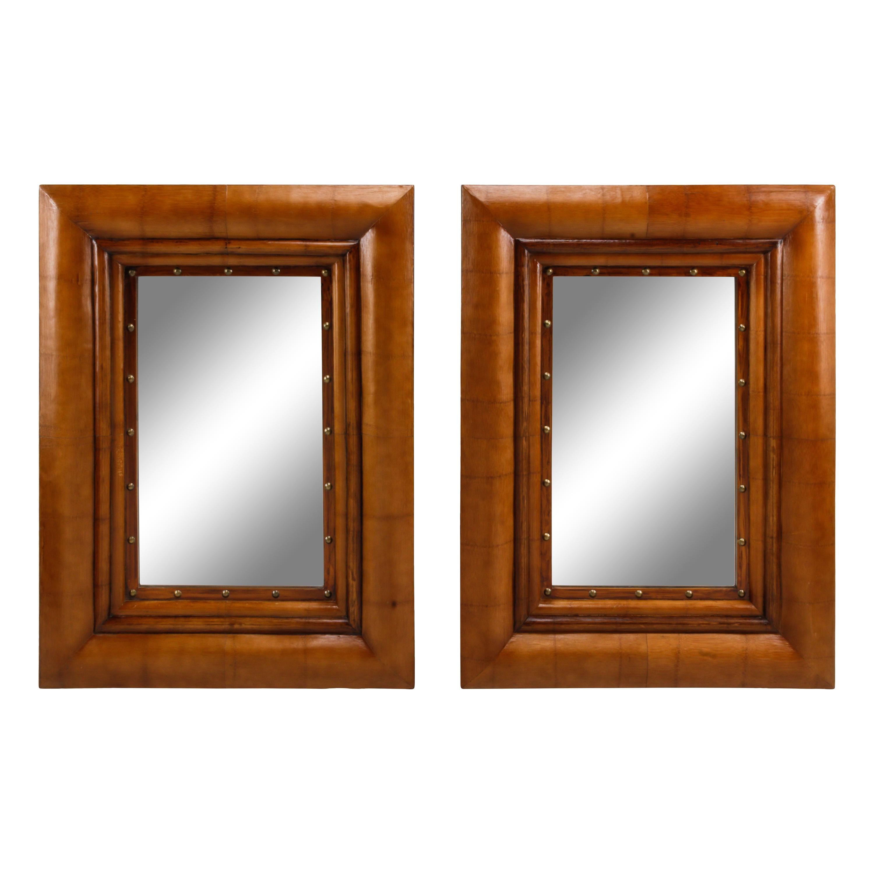 A Pair of Portuguese Style Bamboo Mirrors