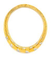 An 18 Karat Yellow Gold and Diamond Collar Necklace, Chaavae, 112.24 dwts.