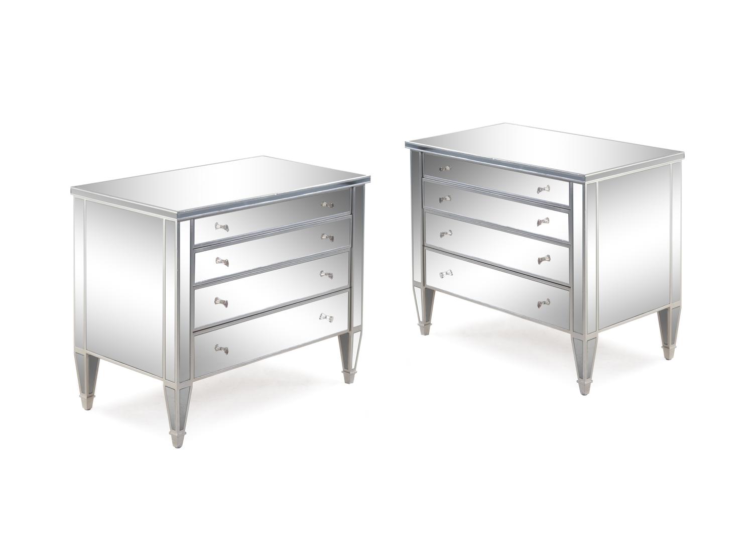 A Pair of Mirrored Commodes