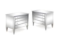 A Pair of Mirrored Commodes