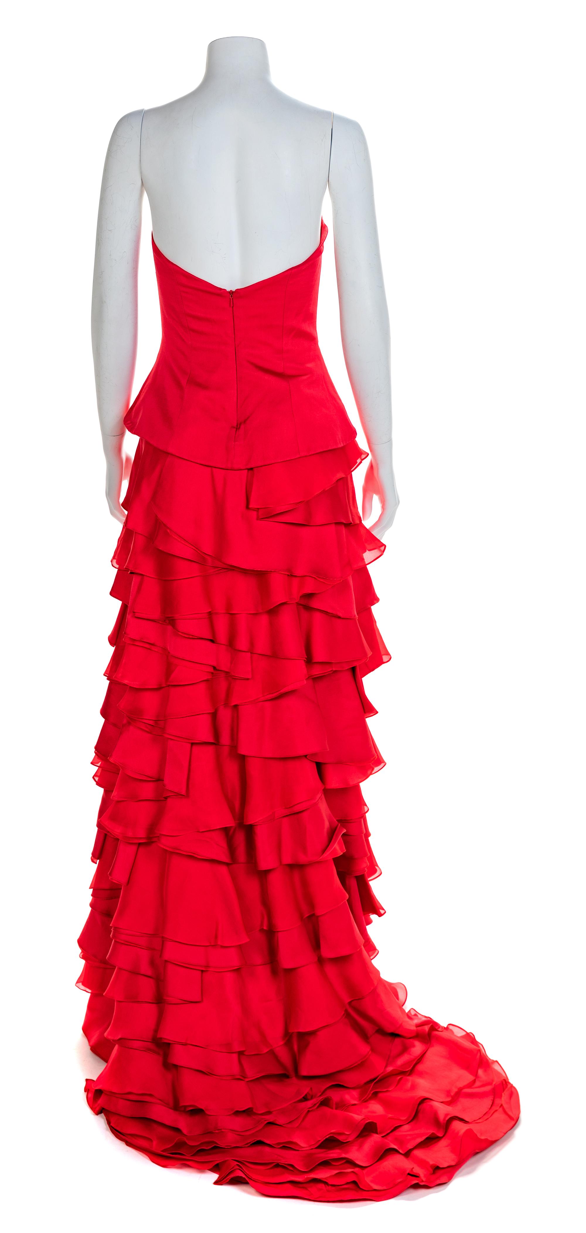 Temperley Raspberry Red Evening Dress, 2008