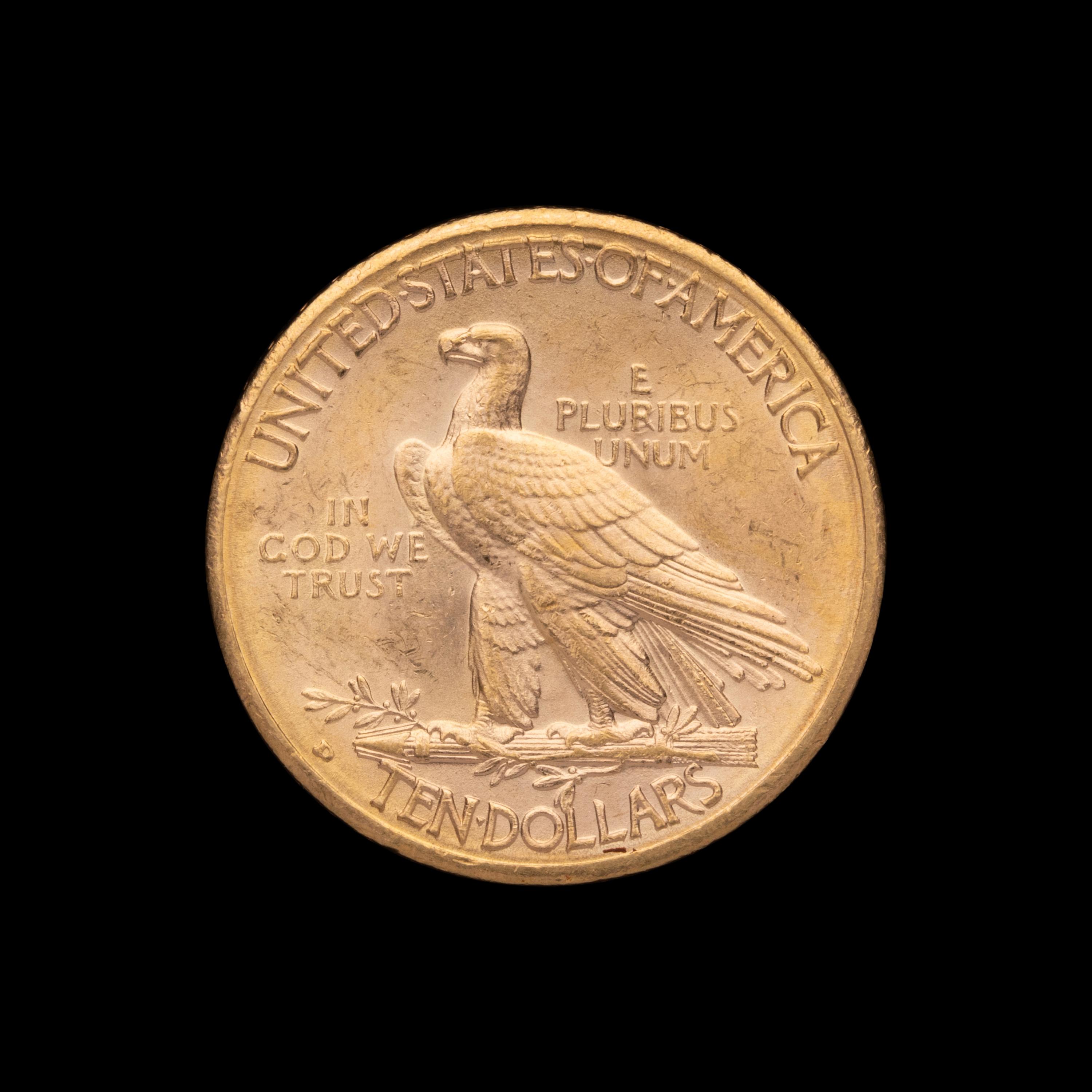 A 1910-D Indian Head $10 Gold Coin