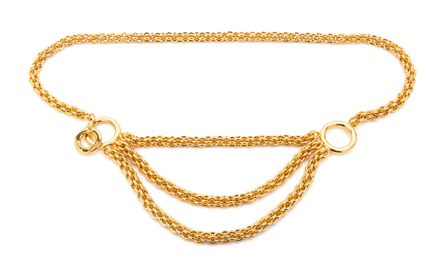 A Paloma Picasso Goldtone Chain Link Belt,