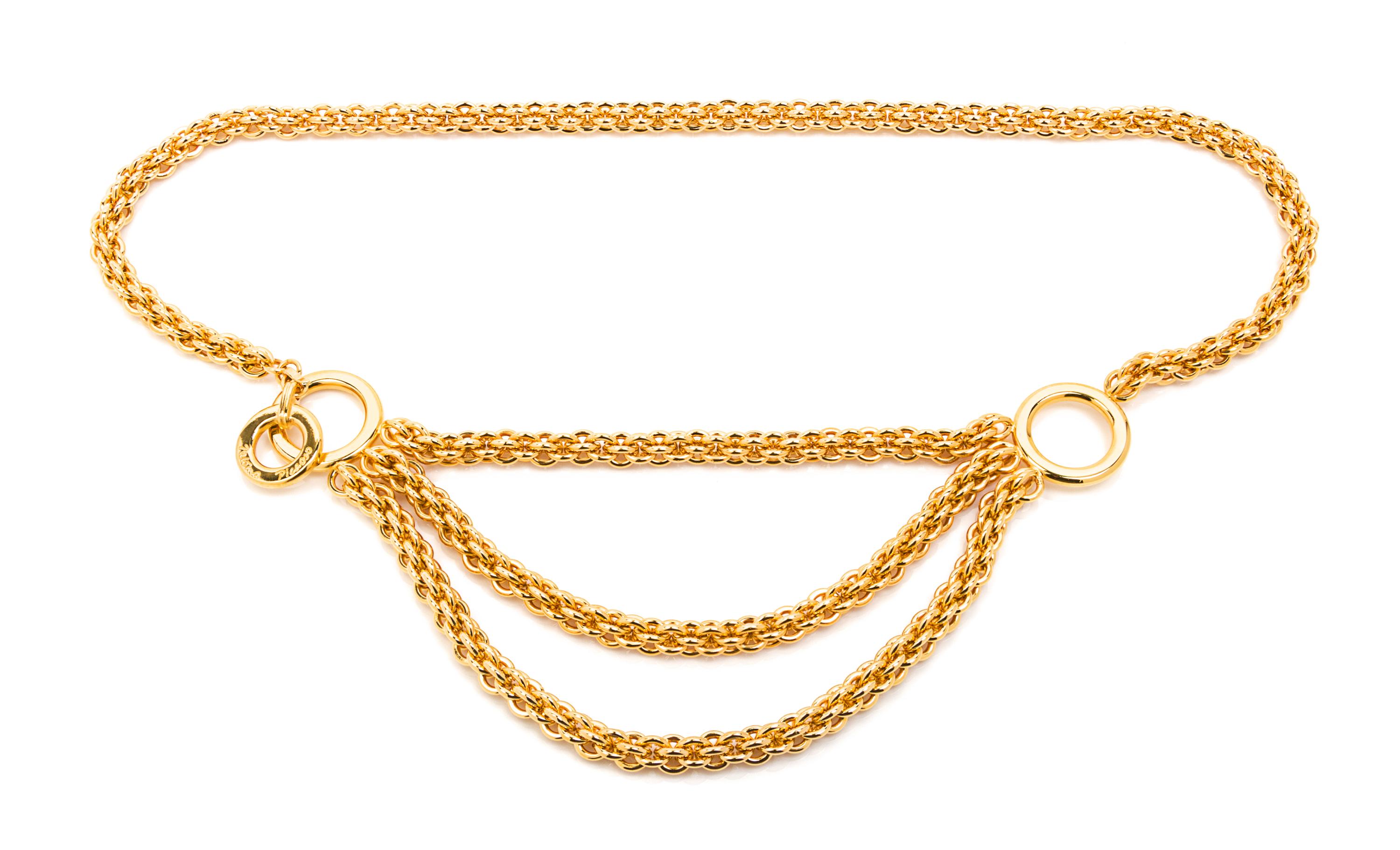 A Paloma Picasso Goldtone Chain Link Belt,