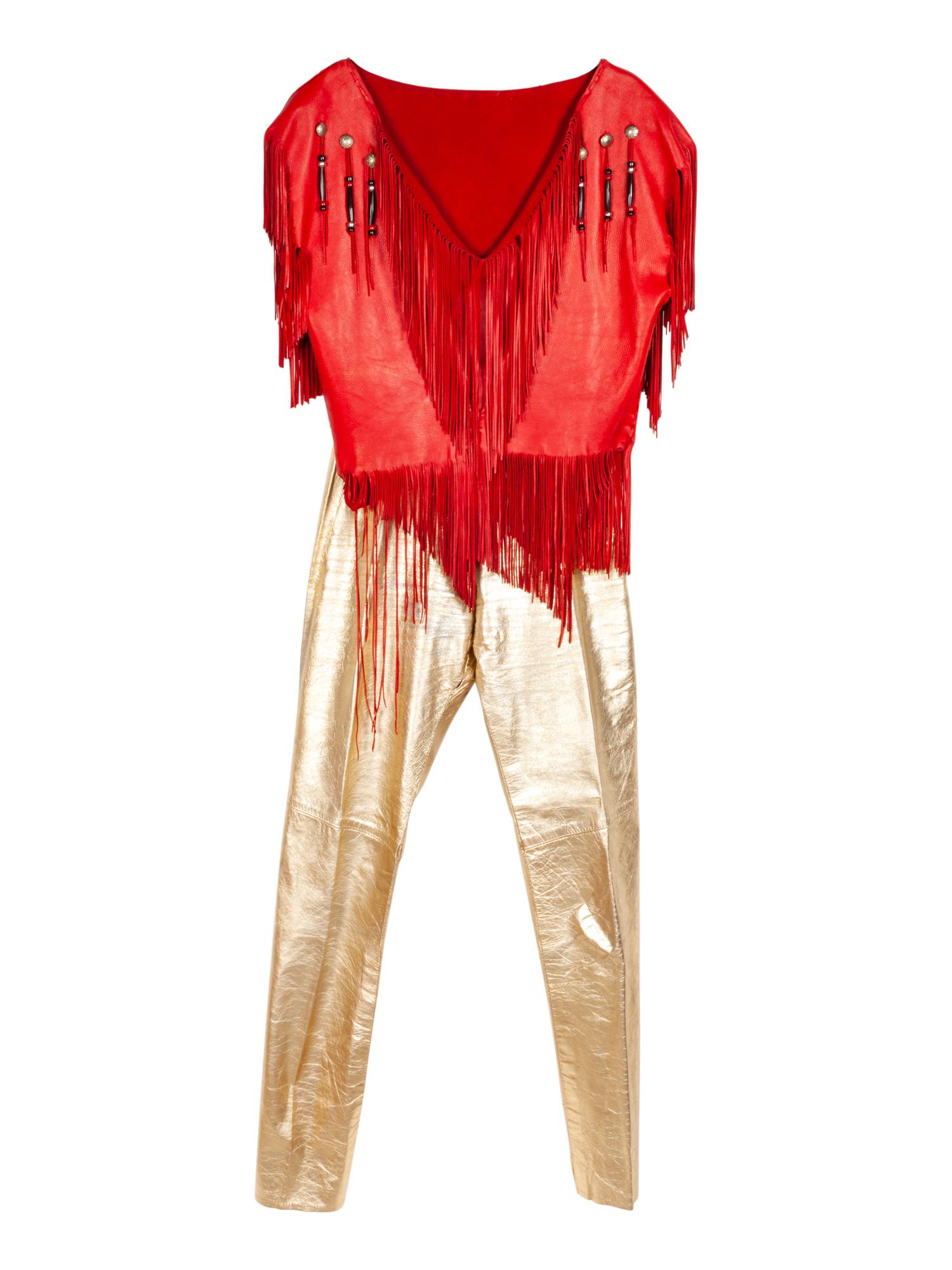 Five pieces of Leather Women's Western Rodeo Wear