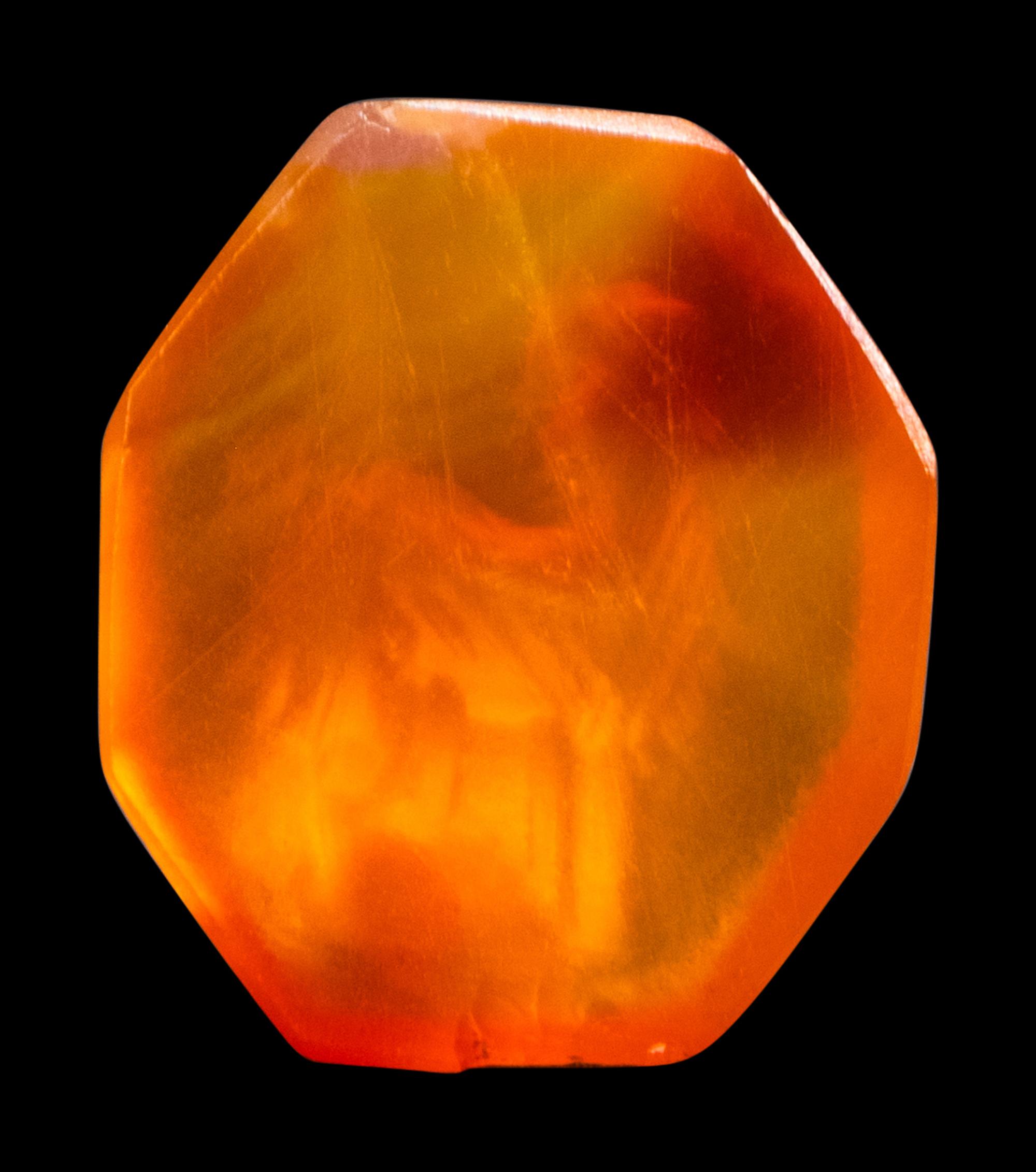 A Roman Carnelian Ring Stone with a Mythological Creature