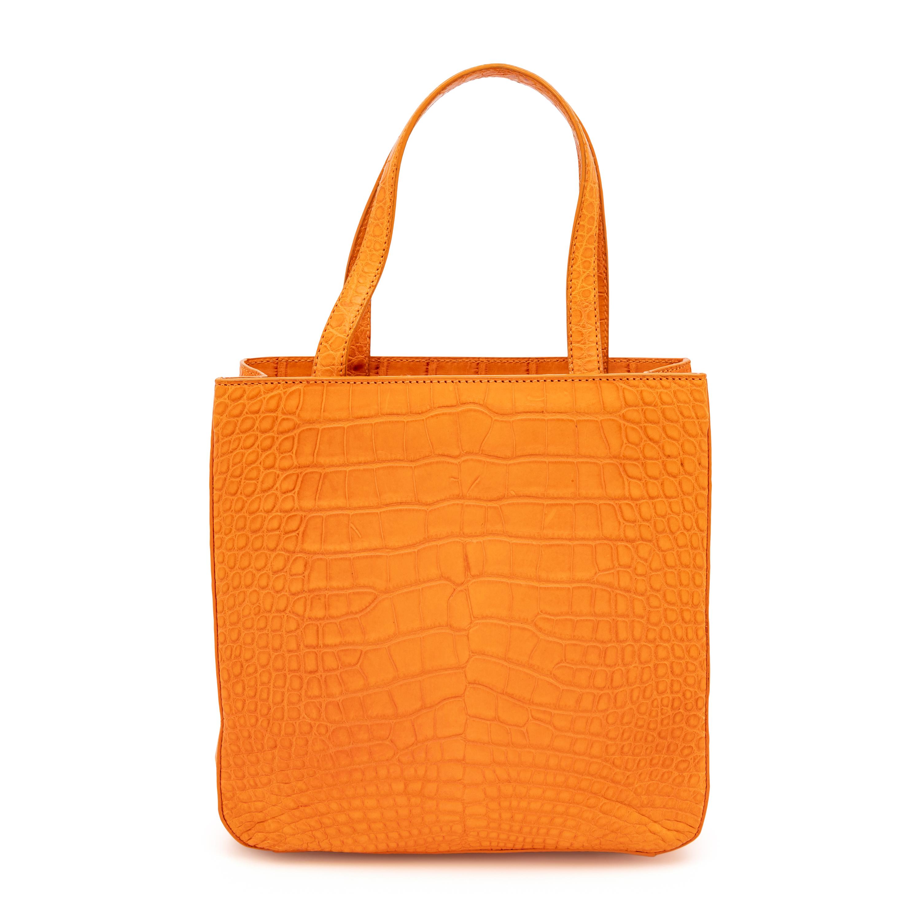 Prada, Orange Crocodile Handbag