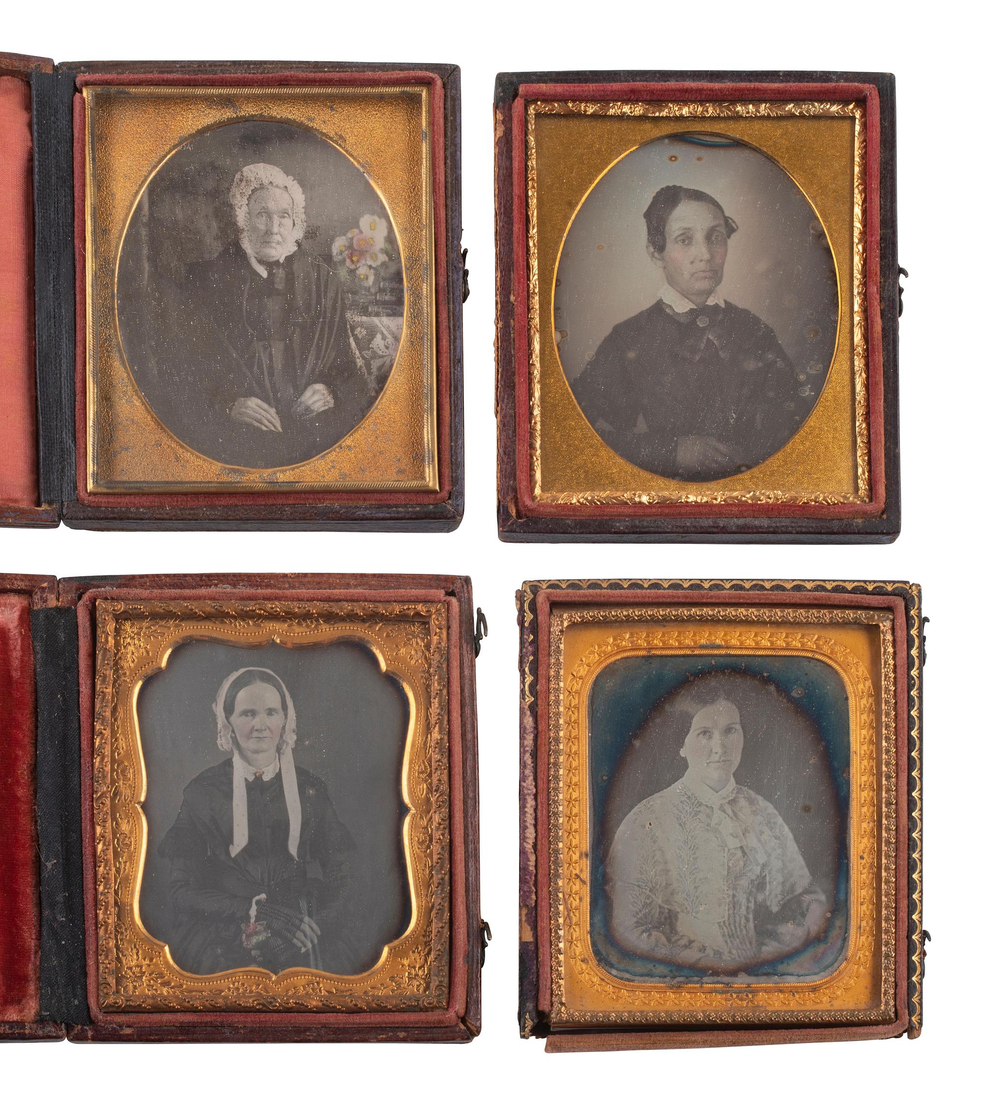 [EARLY PHOTOGRAPHY]. 30 sixth plate daguerreotypes of middle aged and elderly women.