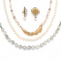 COLLECTION OF CULTURED PEARL JEWELRY