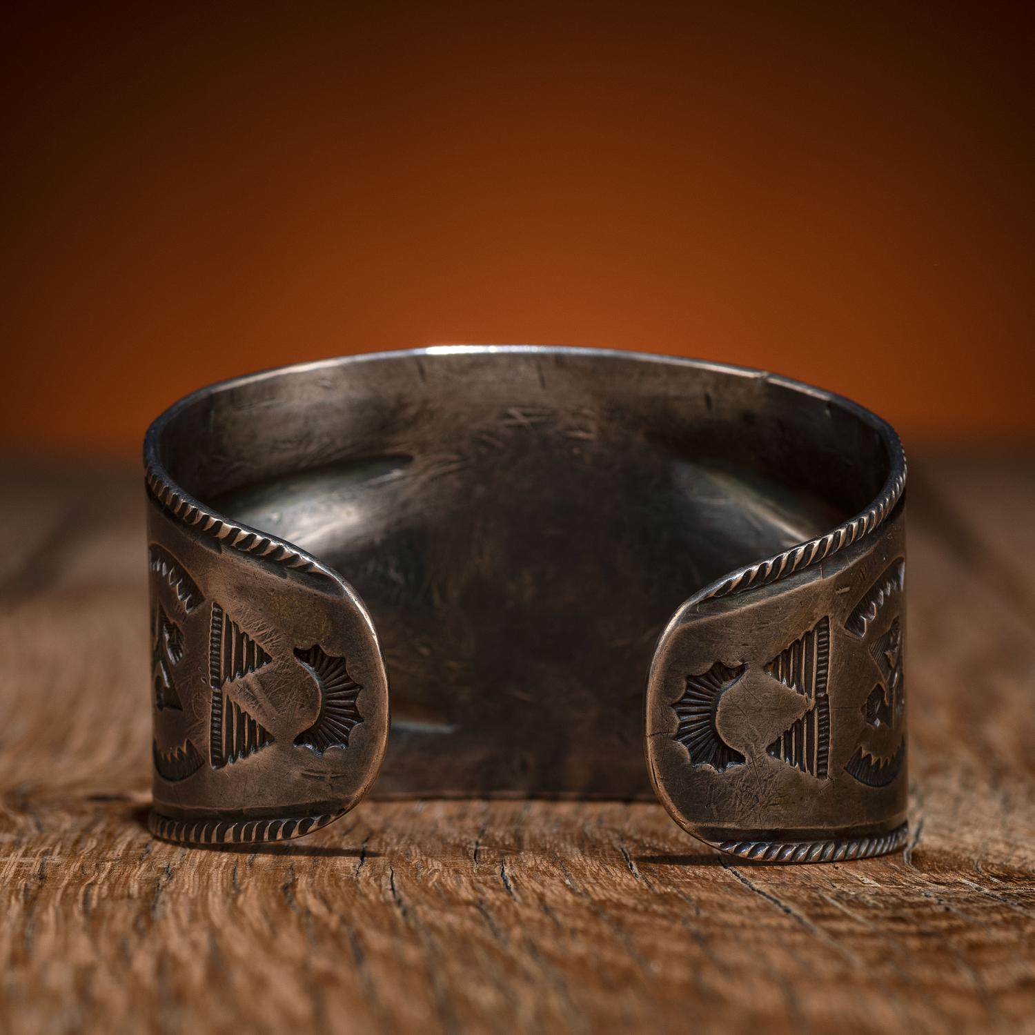 Navajo Silver and Turquoise Cuff Bracelet