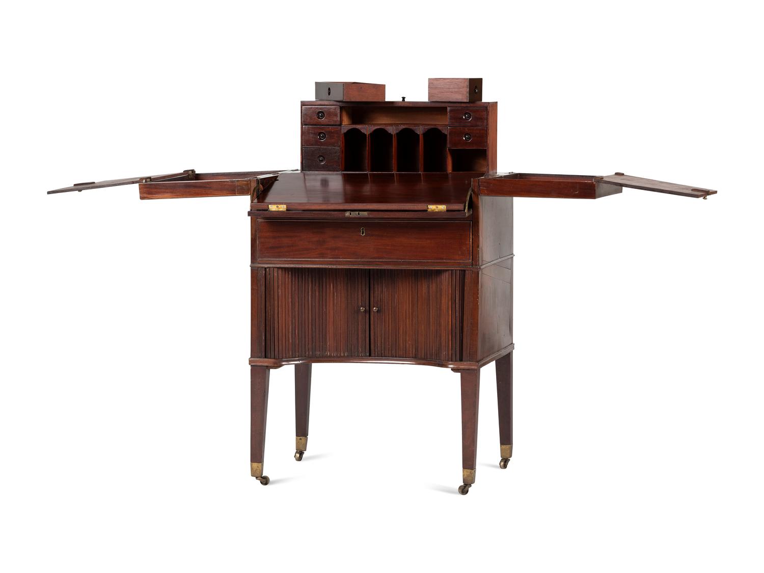 An George III Mahogany 'Harlequin' Dressing and Writing Table