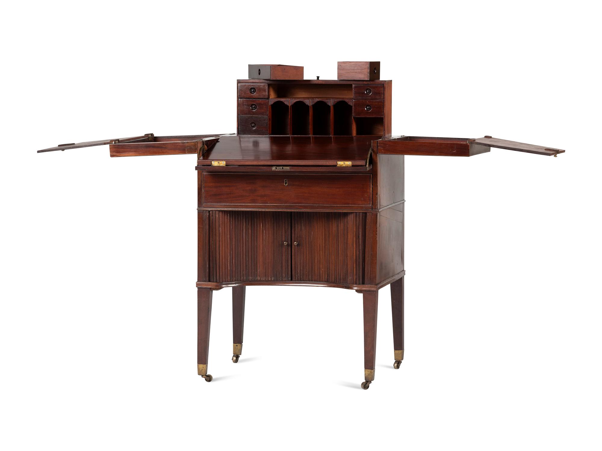 An George III Mahogany 'Harlequin' Dressing and Writing Table