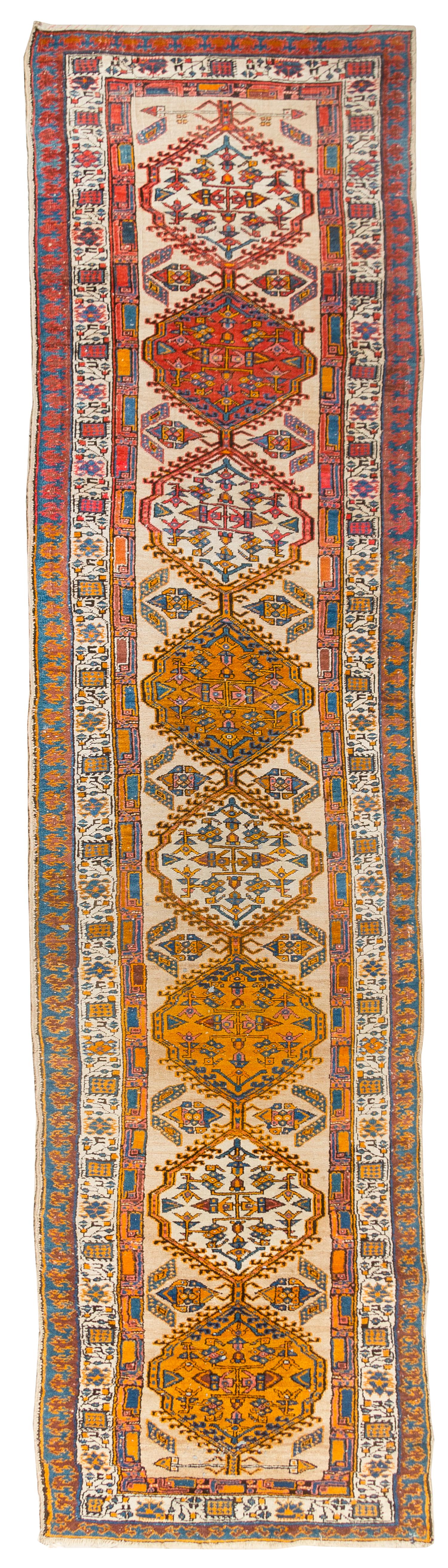A Hamadan Camel Hair Runner 14 feet 3 inches x 3 feet 3 inches. — CIRCA 1920