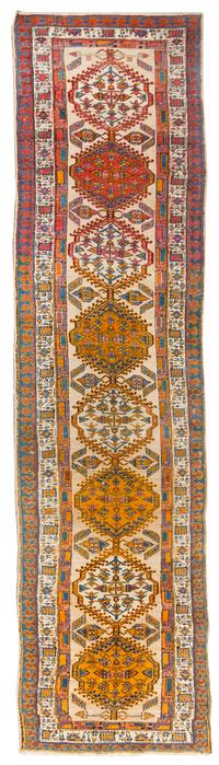 A Hamadan Camel Hair Runner 14 feet 3 inches x 3 feet 3 inches. — CIRCA 1920