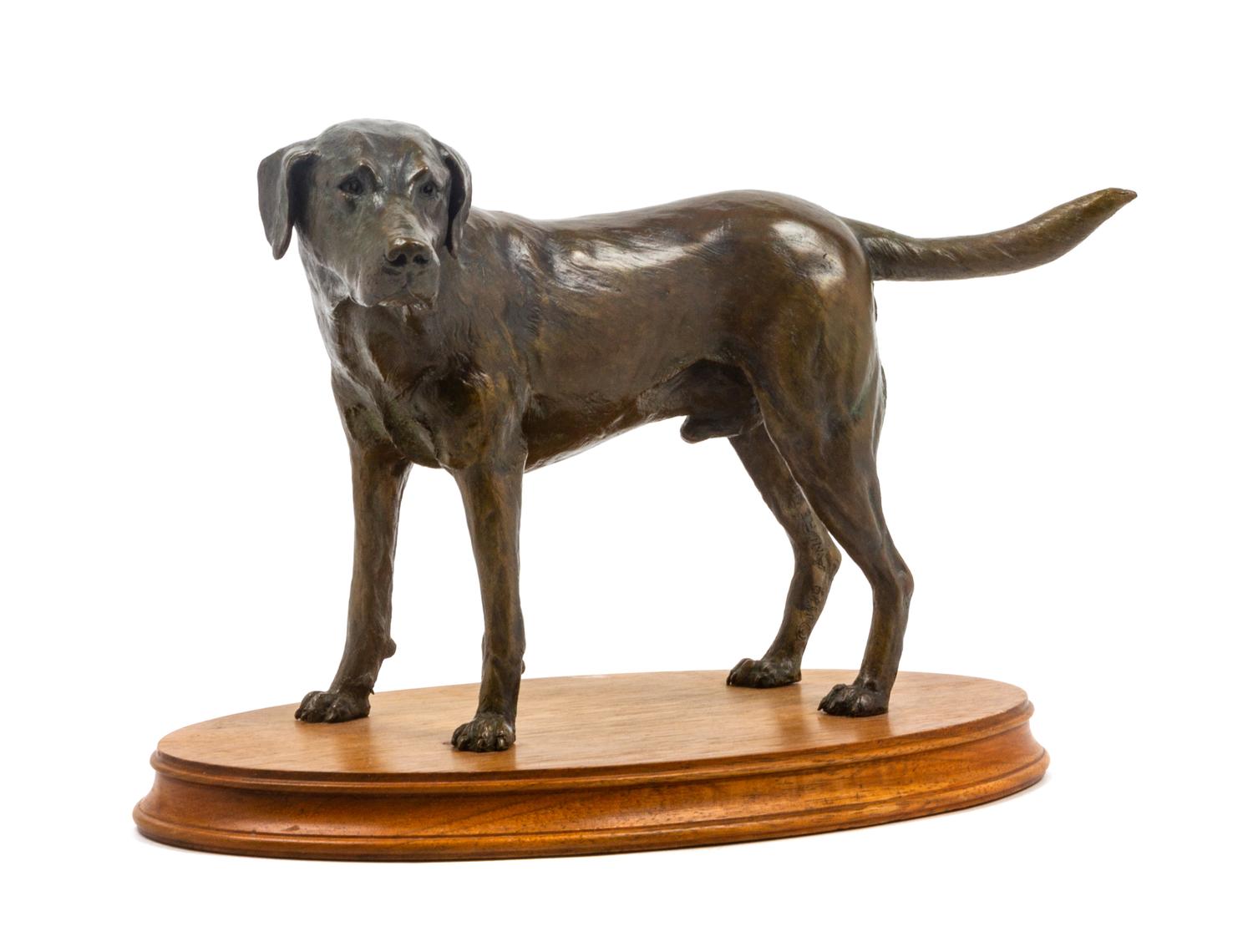 A Bronze Labrador Retriever Sculpture Height 8 3/4 x width 13 x depth 7 inches. — ANDRE HARVEY (American, 1941-2018)