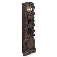 A Swiss Black Forest Carved Tall Case Clock