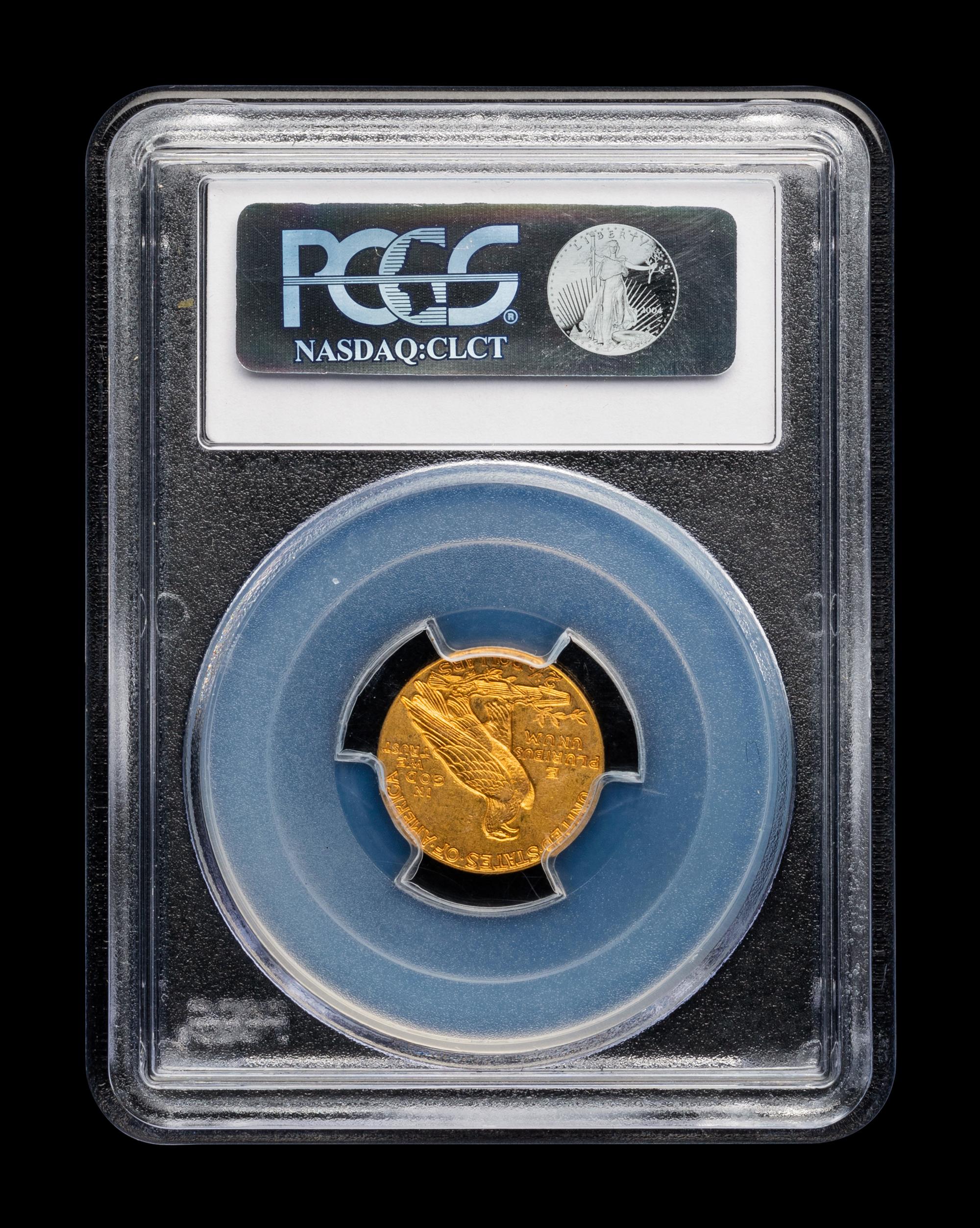 A 1929 Indian Head $2.50 Gold Coin (PCGS AU58)