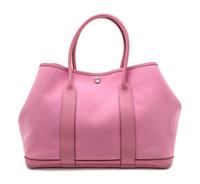 A Hermes Sakura Pink Canvas and Leather Garden Party GM Tote Bag, 14" x 10" x 6.5".