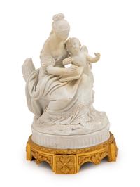 A Sèvres Style Gilt Bronze Mounted Bisque Porcelain Group