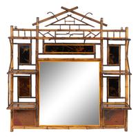 A Victorian Aesthetic Bamboo Display Mirror — 20TH CENTURY