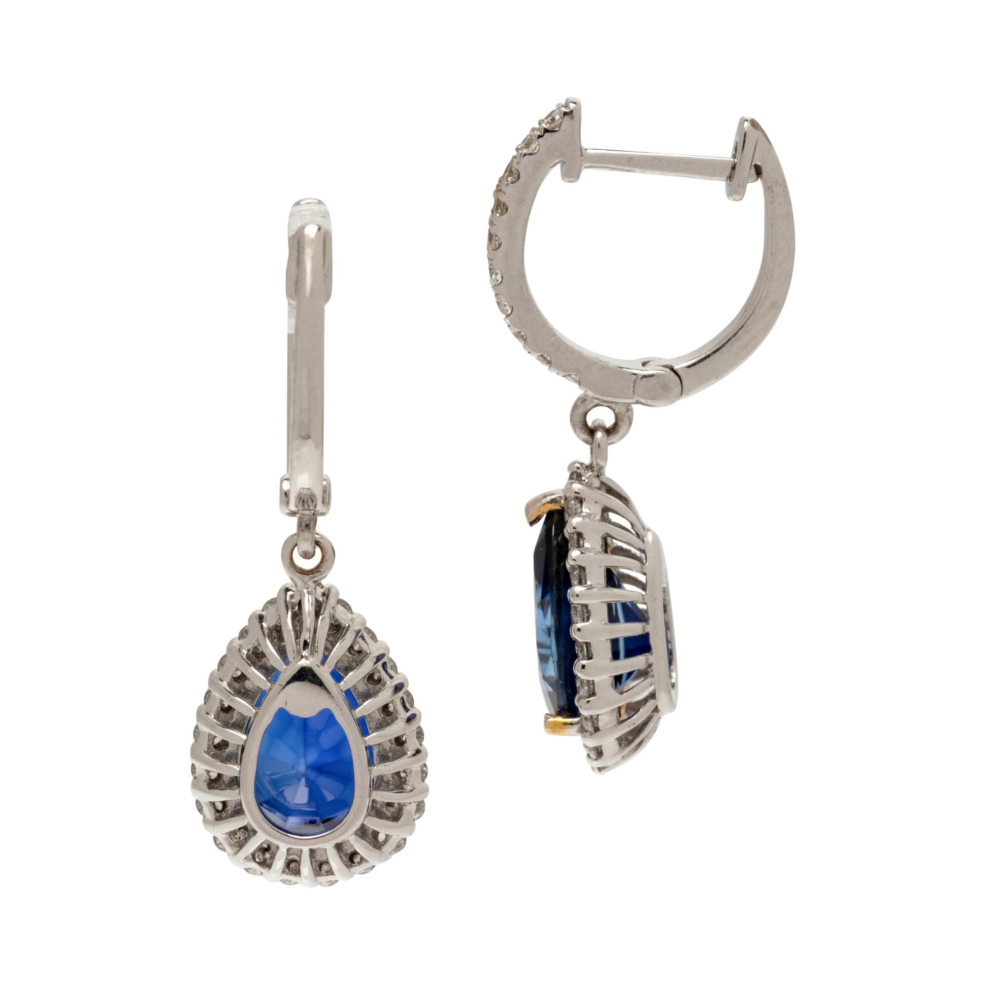 SAPPHIRE AND DIAMOND EARRINGS