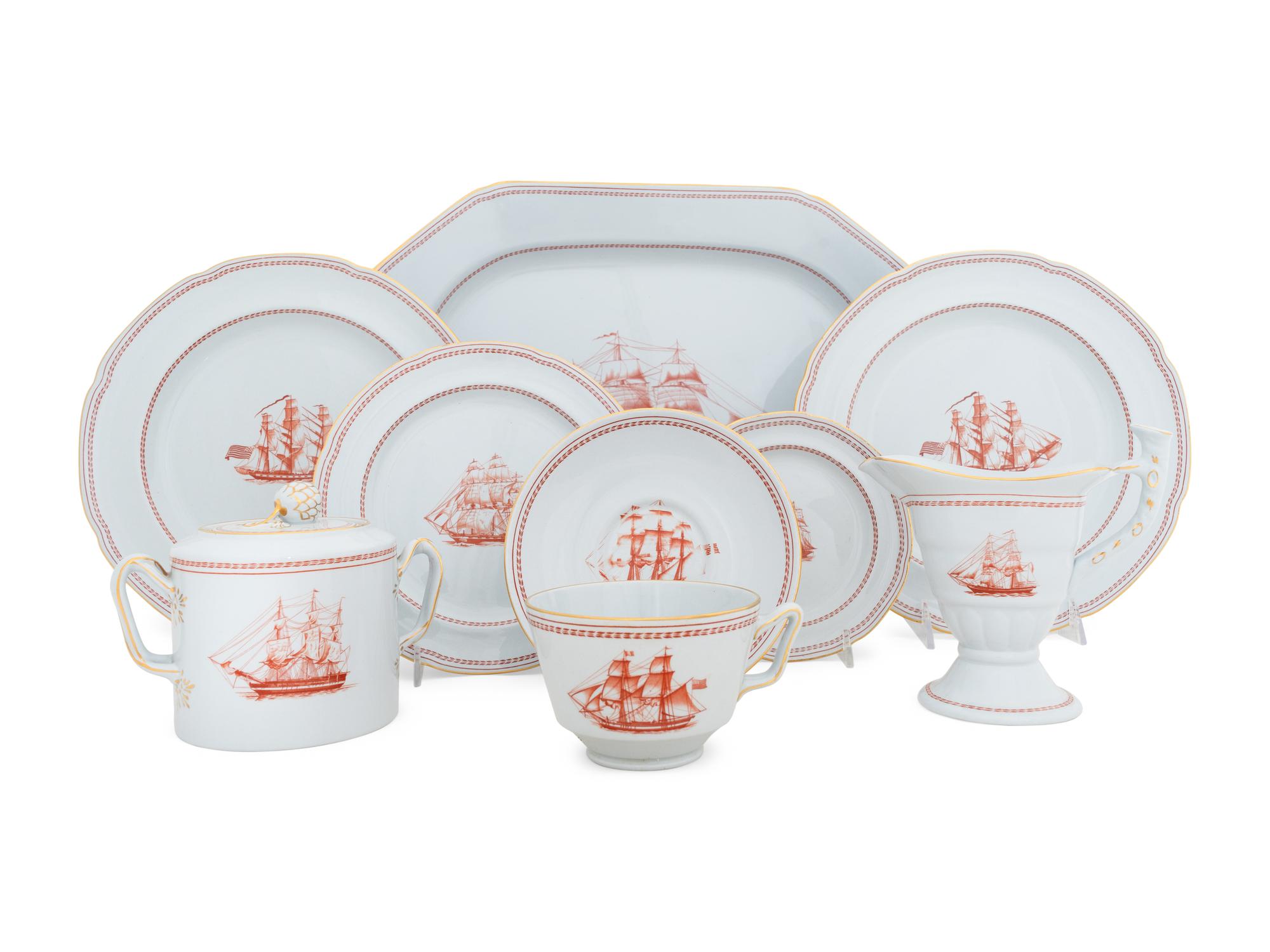 A Spode Stoneware Dinner Service