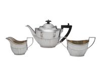 A Three-Piece Silver Tea Service