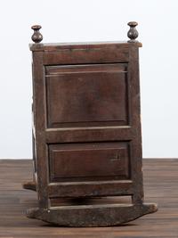 A William and Mary Paneled Oak Cradle
