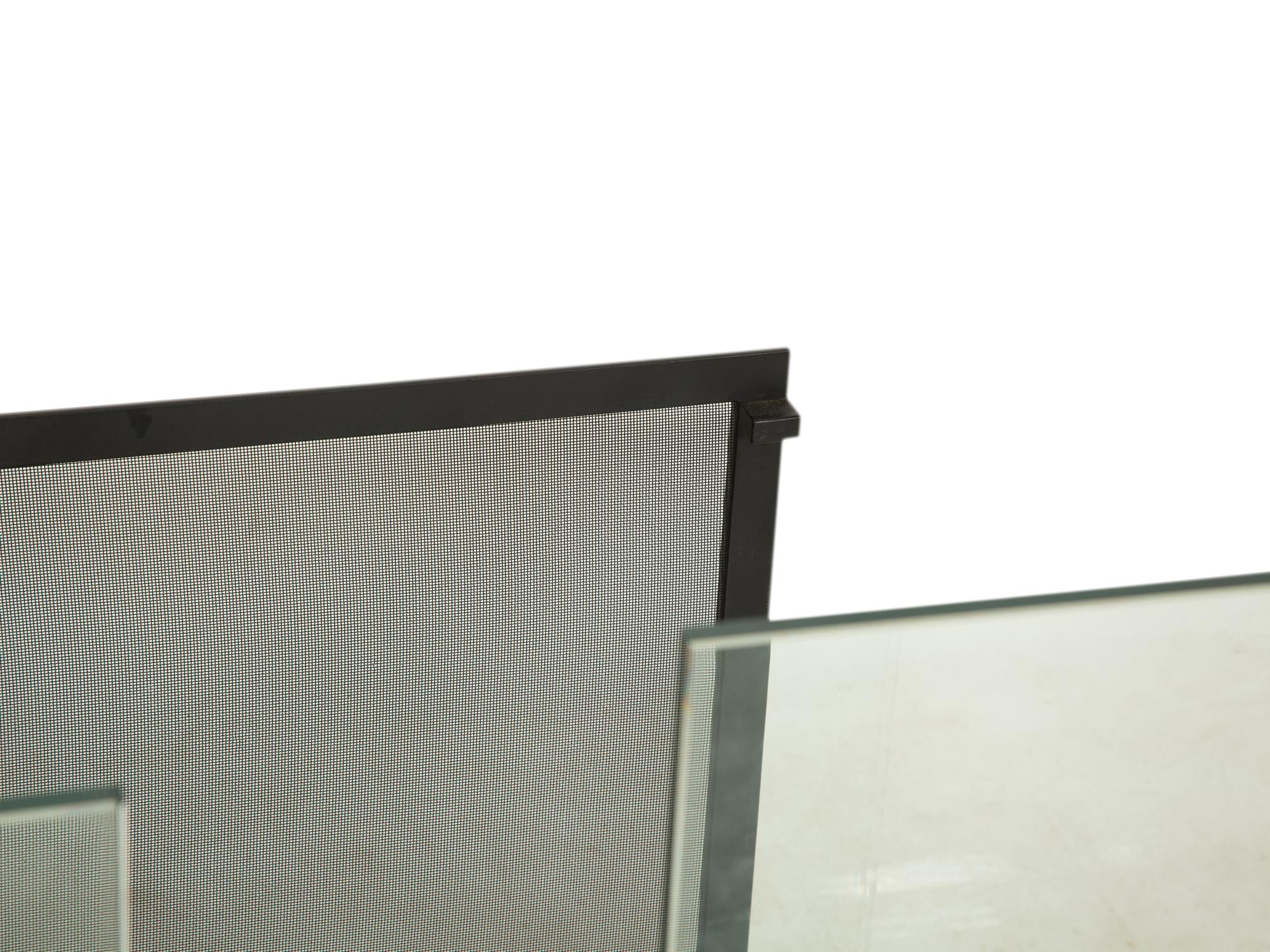 Four Contemporary Glass Fire Screens