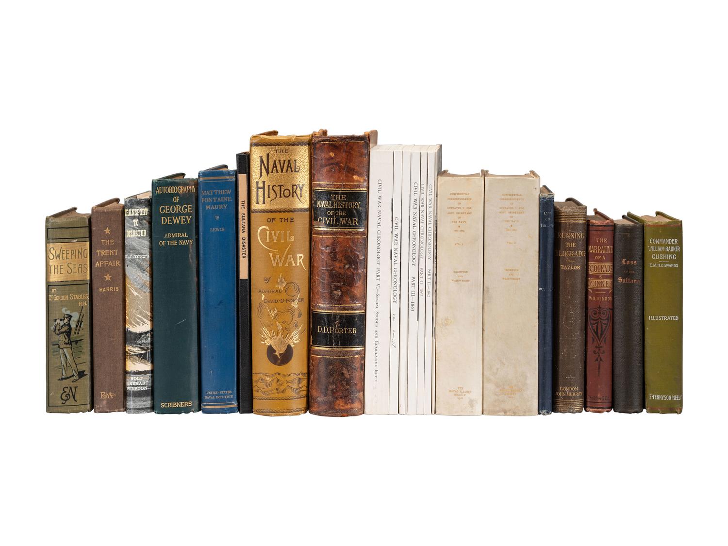 [CIVIL WAR]. Civil War Union Naval histories. Approx. 21 volumes.