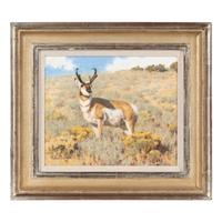 Tucker Smith (American, b. 1940) — Pronghorn on Alert , 1992