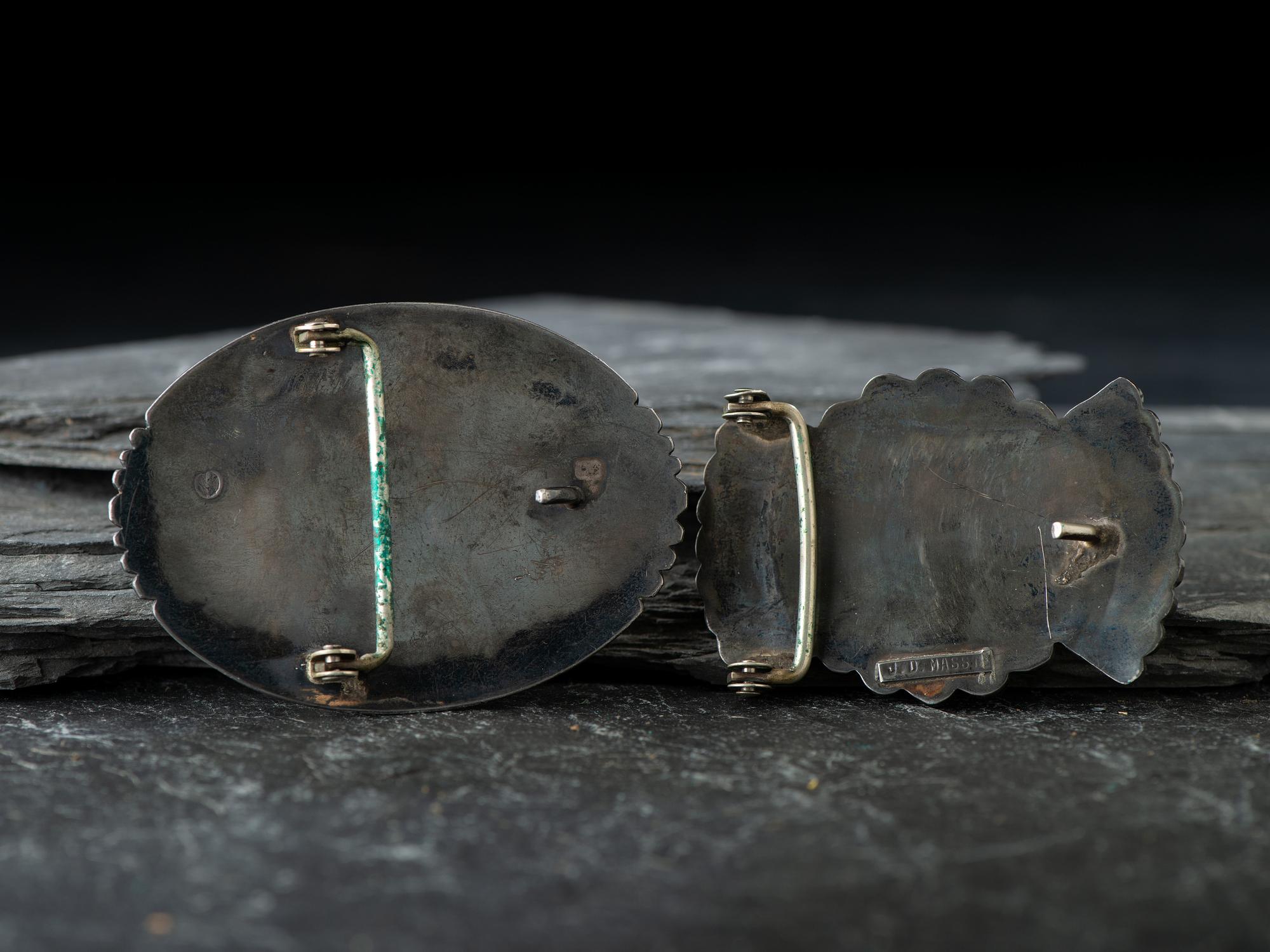 Zuni and Hopi Silver Belt Buckles