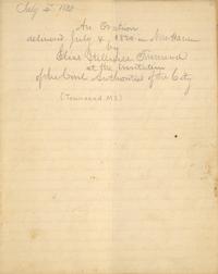 [African-Americana] [Townsend, Elias Stillwell] "The Patriots Who Secured Our Independence": Manuscript of an Anti-Slavery Oration